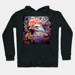Phoenix with Flowers and Feathers Hoodie